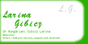 larina gibicz business card